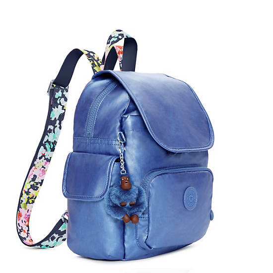 Ravier Extra Small Metallic Backpack , Blue Bleu 2, large