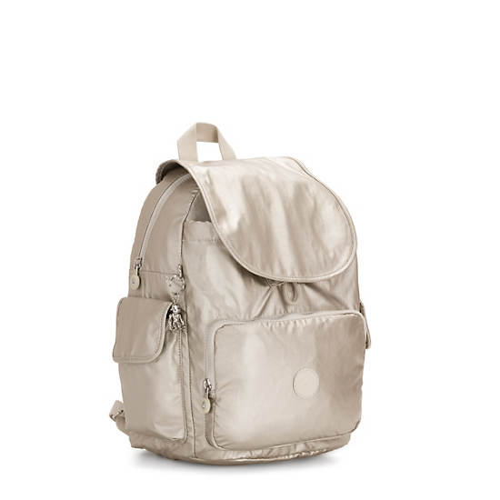City Pack Metallic Backpack, Cloud Metal, large