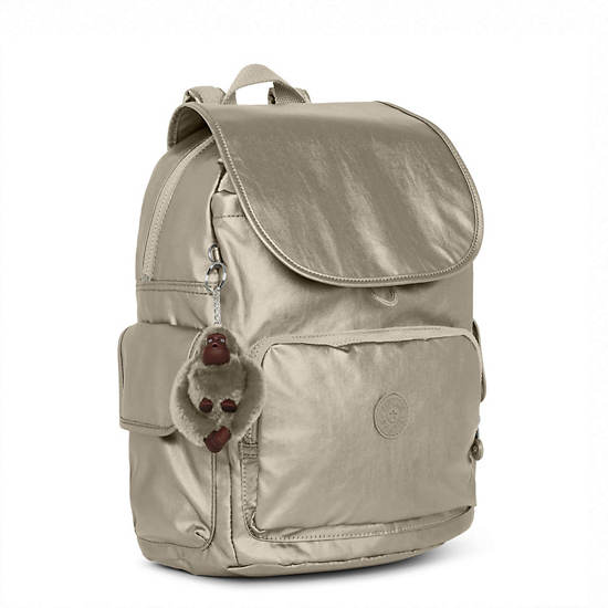 City Pack Metallic Backpack, Artisanal K Embossed, large