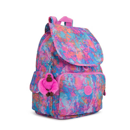 City Pack Printed Backpack, Pink Sands, large