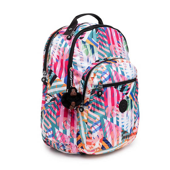 Seoul Go Extra Large Printed 17" Laptop Backpack, Patchwork Garden, large