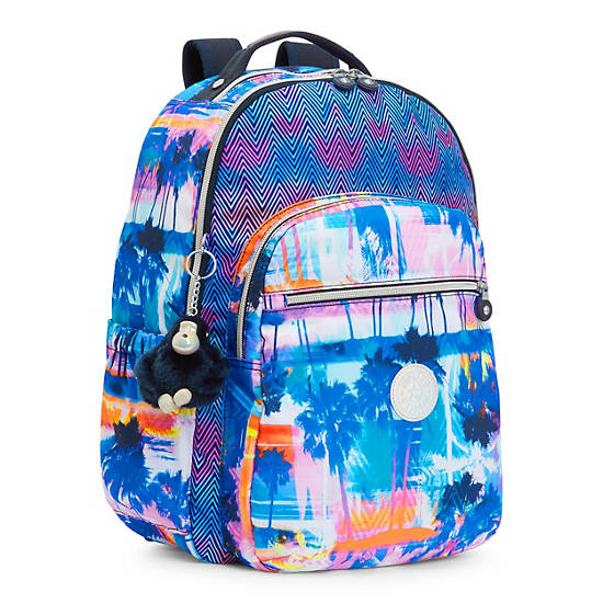 Seoul Go Large 15" Laptop Backpack, Rainbow Palm, large Seoul Go Large 15" Laptop Backpack, Rainbow Palm, large