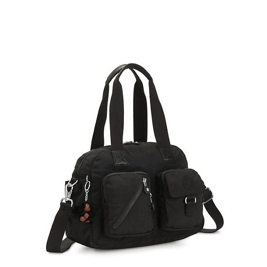 Defea Shoulder Bag, Black Tonal, large