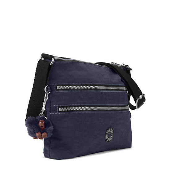 Alvar Vintage Crossbody Bag, True Blue Tonal, large
