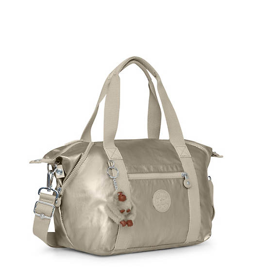 Art Small Metallic Handbag, Artisanal K Embossed, large