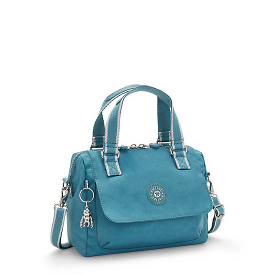 Zeva Handbag, Ocean Teal, large