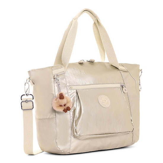 Chambers Metallic Handbag, Spicy Gold, large Chambers Metallic Handbag, Spicy Gold, large