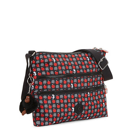 Disney’s Snow White Alvar Printed Handbag, Dark Maroon Metallic, large