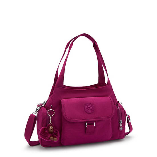 Felix Large Handbag, Purple Fig, large