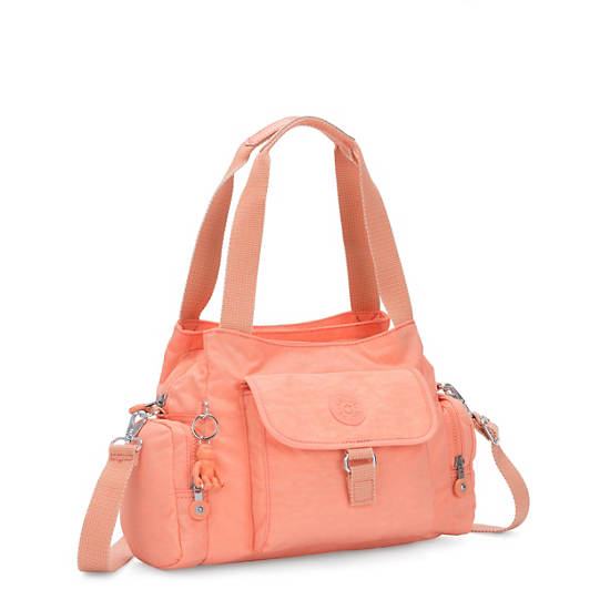 Felix Large Handbag, Peachy Coral, large