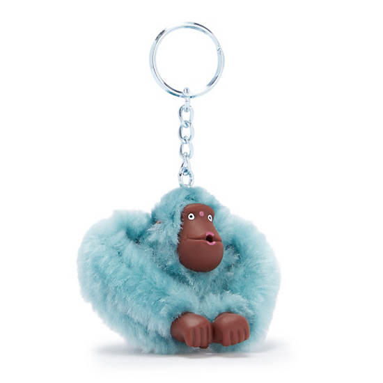 Sven Small Monkey Keychain, Brush Blue C, large