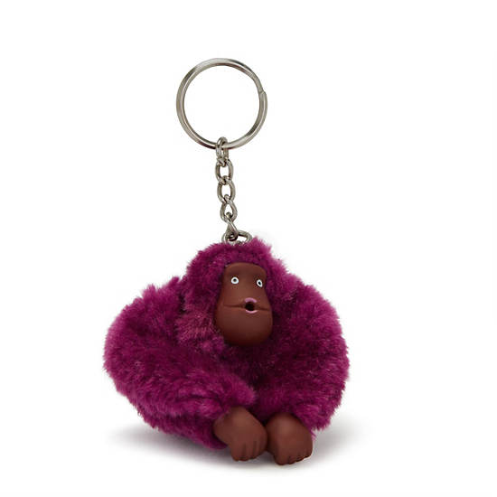 Sven Small Monkey Keychain, Hot Magenta, large