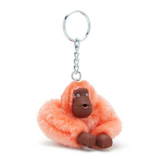 Sven Small Monkey Keychain, Cool Coral, large