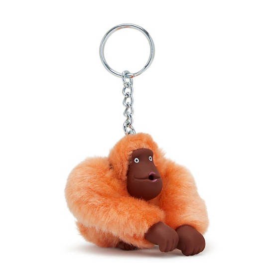 Sven Small Monkey Keychain, Peachy Pink, large
