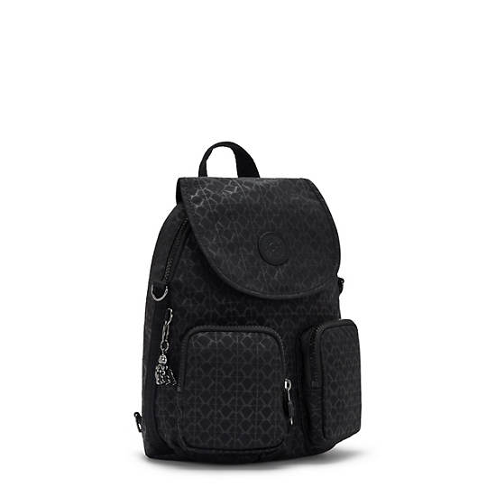 Firefly Up Convertible Printed Backpack, Signature Embossed, large