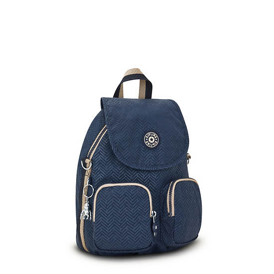 Firefly Up Convertible Printed Backpack - Endless Blue Embossed | Kipling