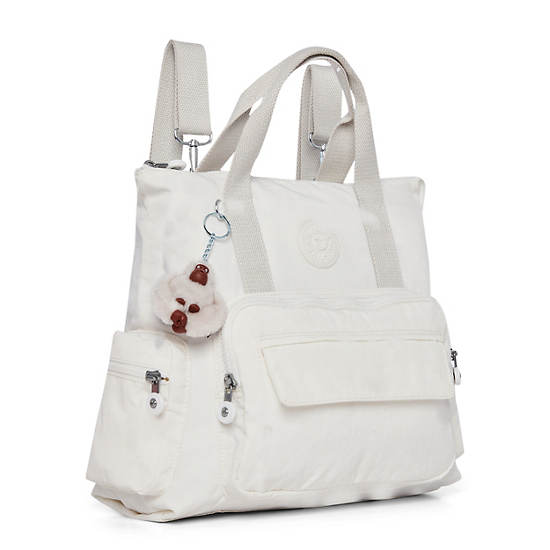 Alvy 2-in-1 Convertible Tote Bag Backpack, Alabaster Tonal Zipper, large