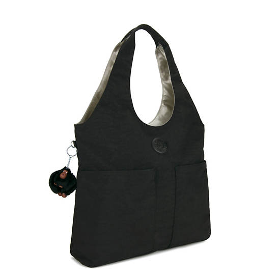 Astrid Shoulder Bag, Duo Grey Black, large