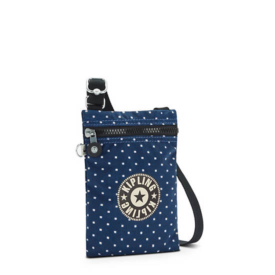 Afia Lite Printed Mini Crossbody Bag, Perri Blue Woven, large