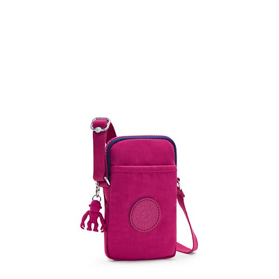Tally Crossbody Phone Bag, Pink Fuchsia, large