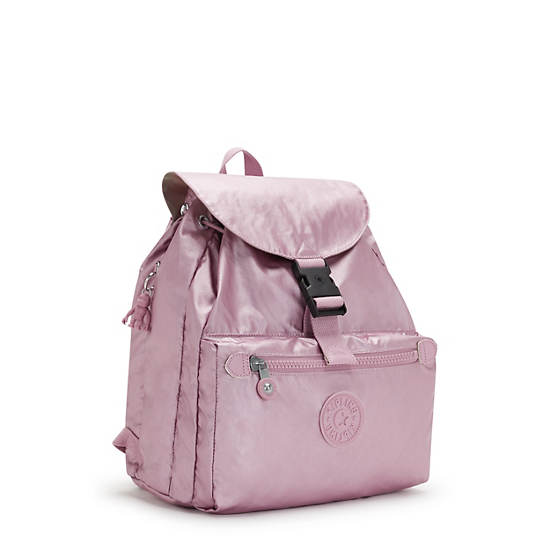 Keeper Metallic Backpack, Posey Pink Metallic, large