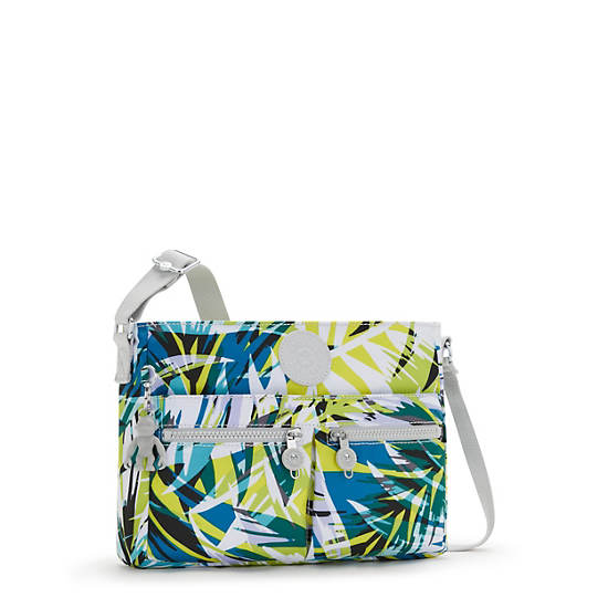 New Angie Printed Crossbody Bag, Bright Palm, large