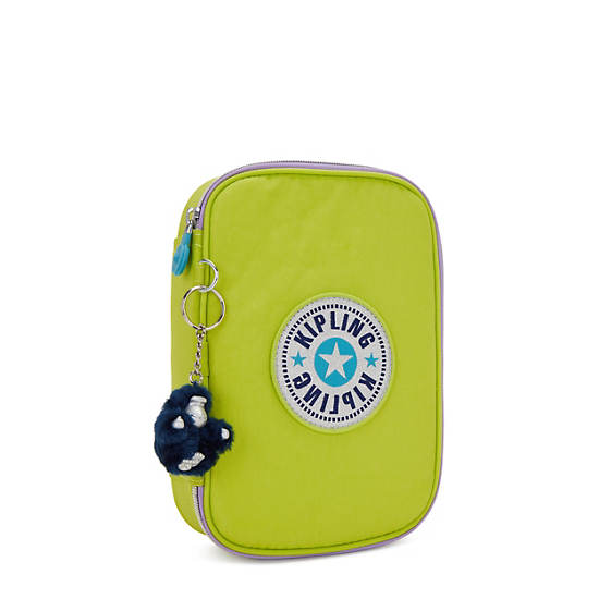 100 Pens Case, Stars Pop Tennis Lime, large