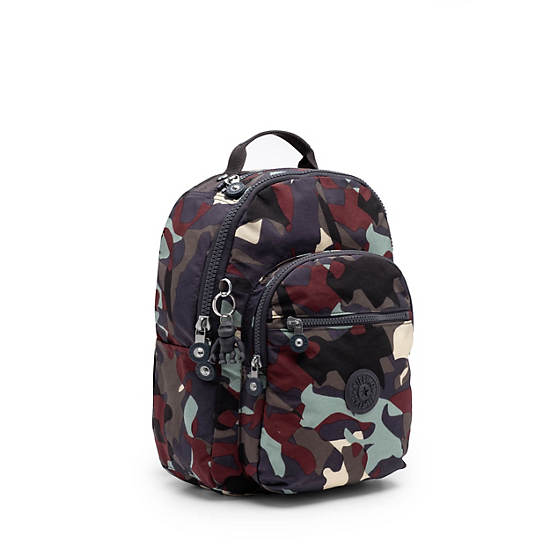 Seoul Small Tablet Printed Backpack, Camo, large