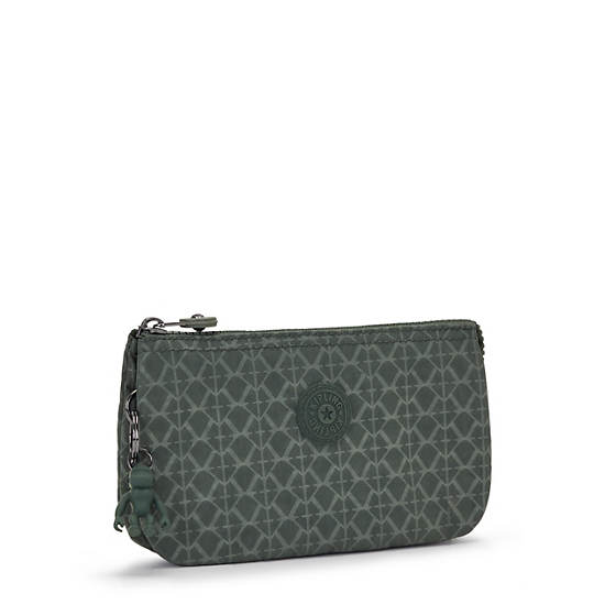 Creativity Large Printed Pouch, Signature Green Embossed, large