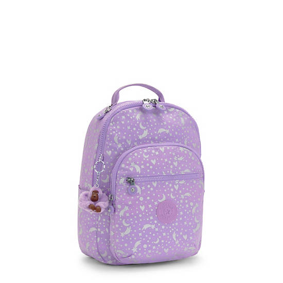 Seoul Small Printed Tablet Backpack, Galaxy Metallic, large