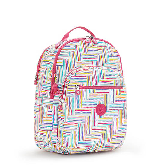 Seoul Extra Large Printed 17" Laptop Backpack, Candy Lines, large