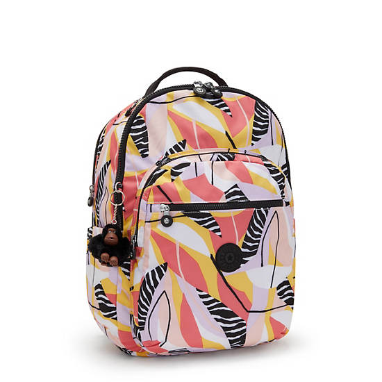 Seoul Extra Large Printed 17" Laptop Backpack, Abstract Leave, large
