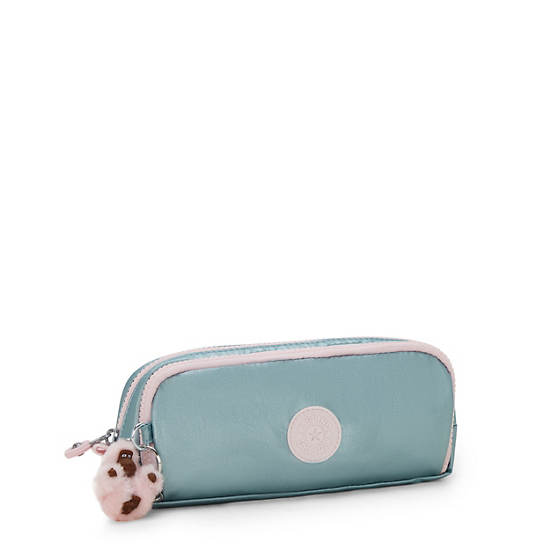 Gitroy Metallic Pencil Case, Fairy Green Metallic, large Gitroy Metallic Pencil Case, Fairy Green Metallic, large