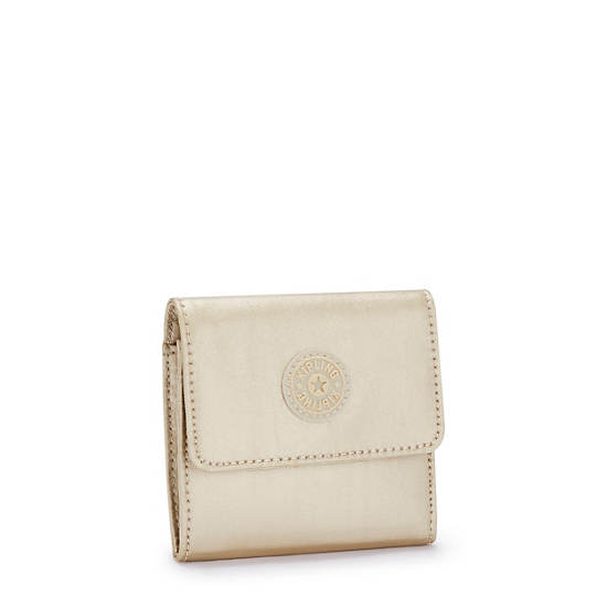 Cece Small Metallic Wallet, Starry Gold Metallic, large