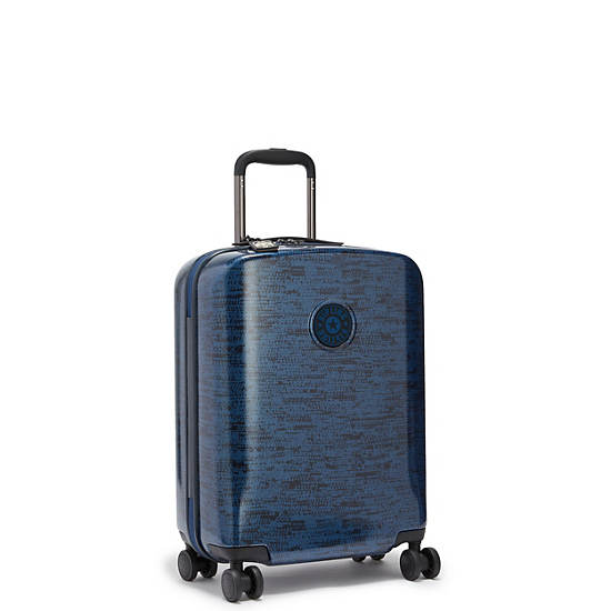 Curiosity Small  Printed 4 Wheeled Rolling Luggage, Blue Eclipse Print, large