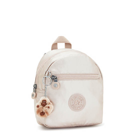 Winnifred Metallic Mini Backpack, Quartz Metallic, large Winnifred Metallic Mini Backpack, Quartz Metallic, large