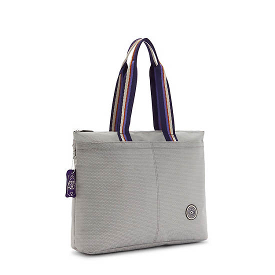 Chika 13" Laptop Tote Bag, Ice Silver Metallic, large Chika 13" Laptop Tote Bag, Ice Silver Metallic, large