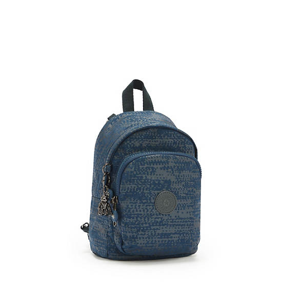 Delia Compact Convertible Backpack, Blue Eclipse Print, large