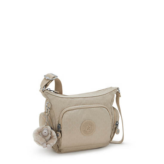 Gabbie Mini Printed Crossbody Bag, Sign Beige Emb, large