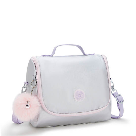 New Kichirou Metallic Lunch Bag, Silver Glow Metallic, large