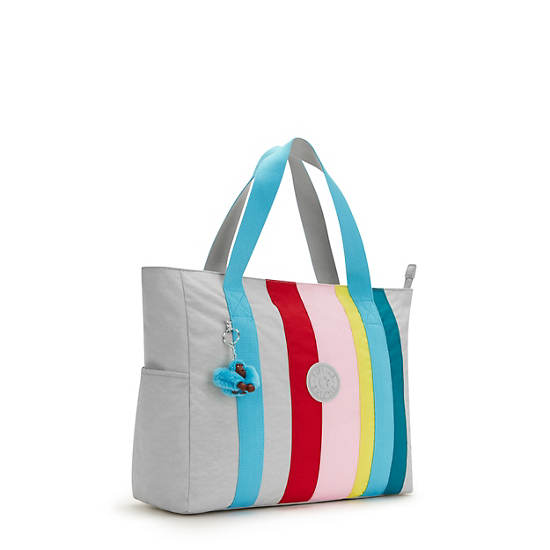 Borsala Rainbow Tote Bag, Rainbow Stripe, large