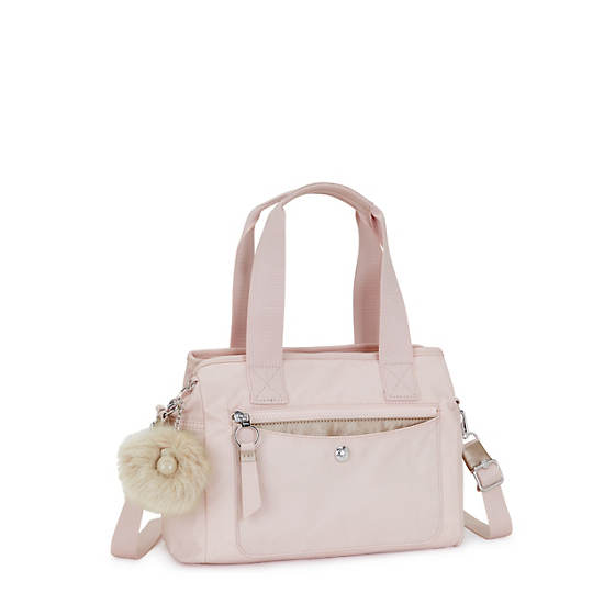 Tensi Shoulder Bag, Primrose Pink Satin, large