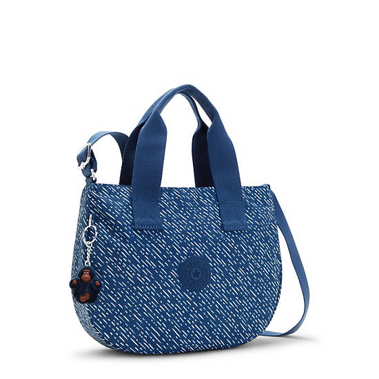 Alexus Printed Shoulder Bag, Blue Sky Metallic, large