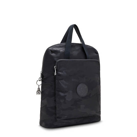 Kazuki 15" Laptop Backpack, Black Camo Embossed, large