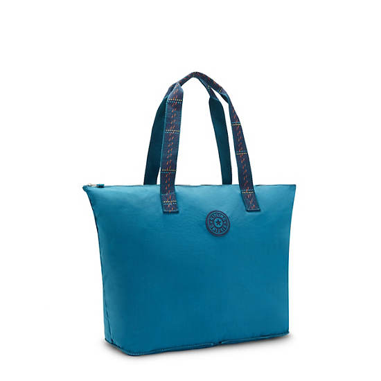 Davian Packable Tote Bag, Urban Teal, large
