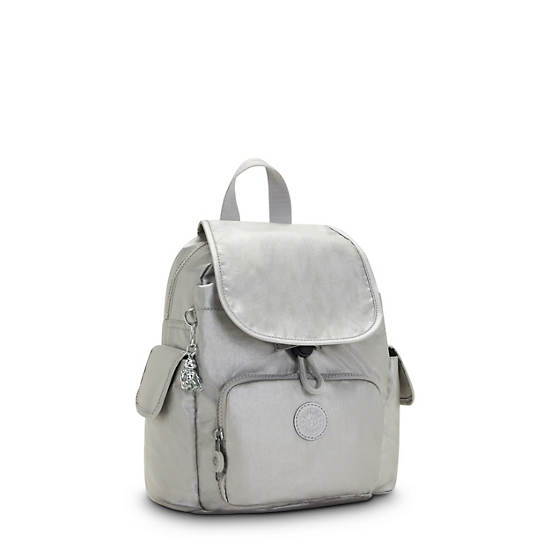 City Pack Mini Metallic Backpack, Bright Metallic, large