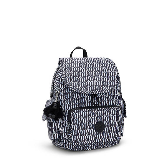 City Pack Small Printed Backpack, Holiday Waves, large