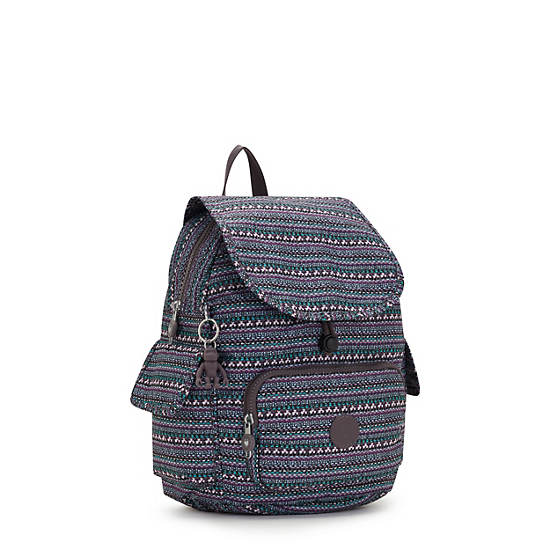 City Pack Small Printed Backpack, Stripy Dots, large