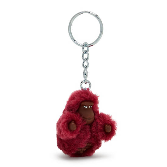 Sven Extra Small Monkey Keychain, Beet Red, large