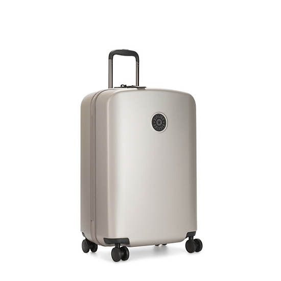 Curiosity Medium Metallic 4 Wheeled Rolling Luggage, Metallic Glow, large